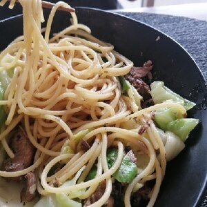 簡単◆焼き秋刀魚としその和風パスタ